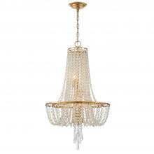 Crystorama ARC-1907-GA-CL-MWP - Arcadia 18'' Antique Gold Chandelier