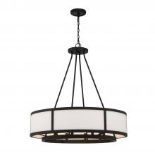 Crystorama BRY-8008-BF - Bryant 32'' Black Forged Chandelier