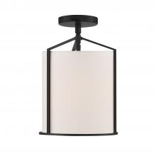Crystorama CAR-9201-BK_CEILING - Carlyn 10'' Black Semi Flush Mount