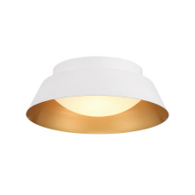 Crystorama ED0552202WHGD - Donoven 15'' LED White + Gold Flush Mount