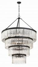 Crystorama EMO-5409-BF - Emory 40'' Black Forged Chandelier