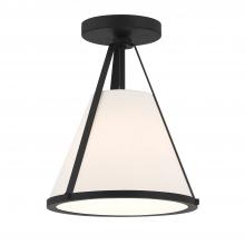 Crystorama FUL-900-BK_CEILING - Fulton 9.25'' Black Semi Flush Mount