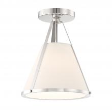 Crystorama FUL-900-PN_CEILING - Fulton 9.25'' Polished Nickel Semi Flush Mount