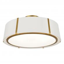 Crystorama FUL-907-GA_CEILING - Fulton 24'' Antique Gold Semi Flush Mount