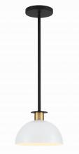 Crystorama GIG-813-BK-AG - Gigi 10'' Black + Aged Brass Pendant