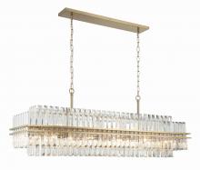 Crystorama HAY-1417-AG - Hayes 50'' Aged Brass Linear Chandelier