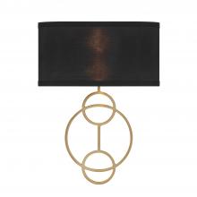 Crystorama LRL-992-VG-BK - Laurel 10'' Vibrant Gold Sconce