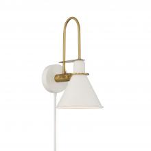 Crystorama MED-B5501-WH - Medford 7'' White Task Sconce