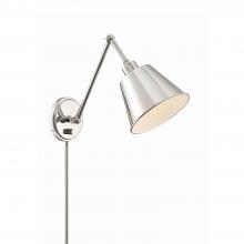 Crystorama MIT-A8020-PN - Mitchell 7.25'' Polished Nickel Task Sconce