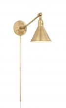 Crystorama MOR-8800-AG - Morgan 7'' Aged Brass Task Sconce
