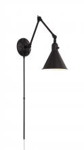 Crystorama MOR-8801-MK - Morgan 7'' Matte Black Task Sconce