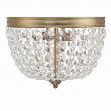 Crystorama NOL-312-VG-CL-MWP - Nola 11.5'' Vibrant Gold Flush Mount