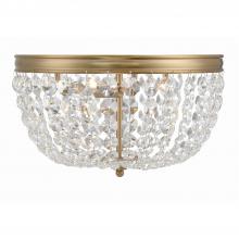 Crystorama NOL-314-VG-CL-MWP - Nola 14.25'' Vibrant Gold Flush Mount