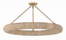 Crystorama OAK-7538-SG_CEILING - Oakley 32'' Integrated LED Soft Gold Semi Flush Mount