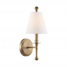 Crystorama RIV-382-AG - Riverdale 6'' Aged Brass Sconce