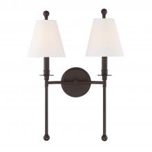 Crystorama RIV-383-DB - Riverdale 15'' Dark Bronze Sconce