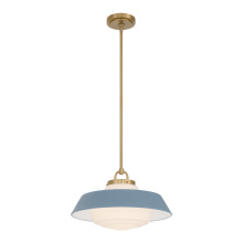 Crystorama XAN-8006-VG-BL - Xander 16'' Vibrant Gold + Blue Pendant