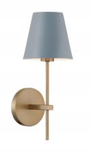 Crystorama XAV-B8321-VG-BL - Xavier 6'' Vibrant Gold + Blue Sconce