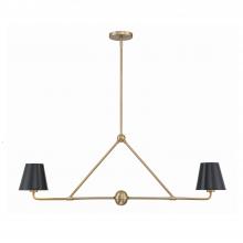 Crystorama XAV-B9302-VG - Xavier 42'' Vibrant Gold Linear Chandelier