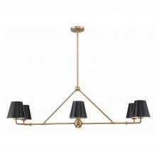 Crystorama XAV-B9306-VG - Xavier 46'' Vibrant Gold Linear Chandelier