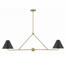 Crystorama XAV-B9307-VG - Xavier 54'' Vibrant Gold Linear Chandelier