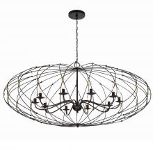 Crystorama ZUC-A9039-EB-GA - Zucca 58'' English Bronze + Antique Gold Chandelier