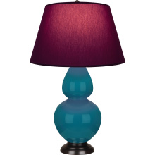Robert Abbey 1752P - Peacock Double Gourd Table Lamp