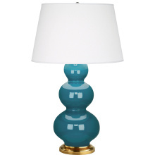 Robert Abbey 323X - Peacock Triple Gourd Table Lamp