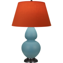 Robert Abbey MOB57T - Matte Steel Blue Double Gourd Table Lamp