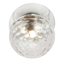 Dainolite BUR-131W-PC-CLR - 1 Light Polished Chrome Incandescent Wall Sconce with Hammered Glass Globe