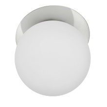 Dainolite BUR-131W-PC-WH - 1 Light Polished Chrome Incandescent Wall Sconce with White Glass Globe