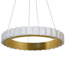 Dainolite CLS-2430LEDC-AGB - 30W Chandelier, AGB w/ Faux Alabaster Acrylic
