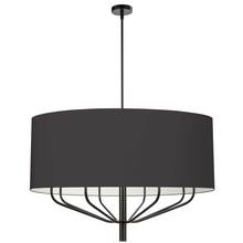 Dainolite ELN-388C-MB-797 - 8LT Incandescent Chandelier, MB w/ BK Shade