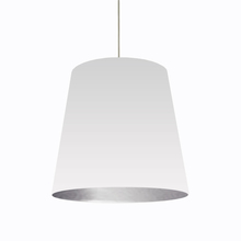 Dainolite OD-L-691 - 1LT Oversized Drum Pendant, Large - Wht/Slv