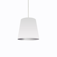 Dainolite OD-M-691 - 1LT Oversized Drum Pendant, Medium - Wht/Slv