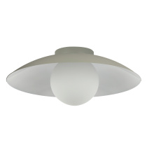 Dainolite OLV-151FH-MLN - 1 Light Flush Mount, Matte Linen w/ Opal Glass