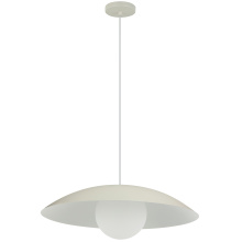 Dainolite OLV-151P-MBG - 1 Light Pendant, Matte Beige w/ Opal Glass
