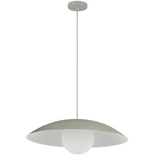 Dainolite OLV-151P-MLN - 1 Light Pendant, Matte Linen w/ Opal Glass