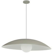 Dainolite OLV-241P-MLN - 1 Light Pendant, Matte Linen w/ Opal Glass