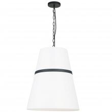 Dainolite SYM-183P-MB-WH - 3LT Pendant, MB w/ WH Shade