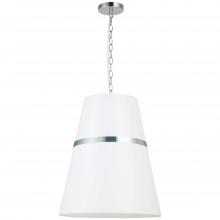Dainolite SYM-183P-PC-WH - 3LT Pendant, PC w/ WH Shade
