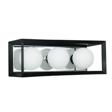 Dainolite V166-3W-BK-PC - 3LT Halogen Vanity Black & Polished Chrome