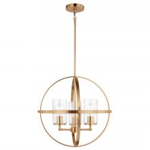 Generation Lighting 3124673-848 - Alturas indoor dimmable 3-light single tier chandelier in satin brass with spherical steel frame and