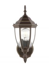 Generation Lighting 88940-71 - Bakersville traditional 1-light outdoor exterior round wall lantern sconce in antique bronze finish
