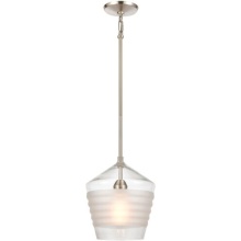 Gerrie Lighting Studio Items 69265/1 - Konis 1 Light 10 inch Satin Nickel Mini Pendant Ceiling Light