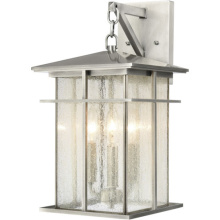 Gerrie Lighting Studio Items 89371/3 - Oak Park 3 Light 17 inch Antique Brushed Aluminum Outdoor Sconce