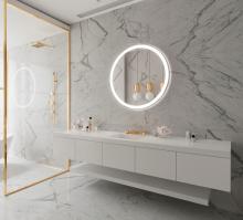 Paris Mirrors GALAR40403000 - Galaxy Round Mirror (Frontlit, Chrome Frame)