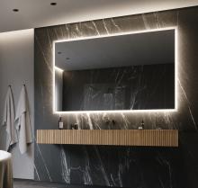 Paris Mirrors RECTX7045RGB - Rectangle Backlit Mirror (Backlit, Frosted Edges)