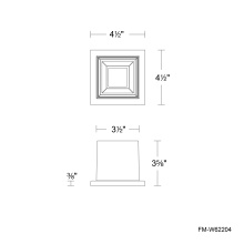 Modern Forms Canada FM-W62204-30-WT - Kube Outdoor Flush Mount Light