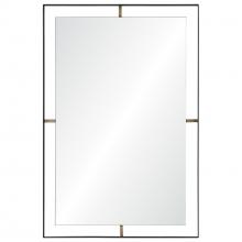 Renwil MT1857 - Heston 30.5" Tall Rectangle Wall Mirror, Black
